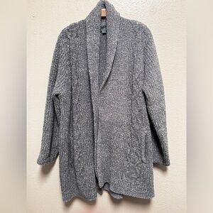 Barefoot Dreams CozyChic Ligh gray Cardigan